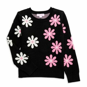 Design History Little Girl's Floral Knit Sweater
